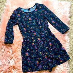 Garage Floral Long Sleeved, Romper w/ Pockets, XS